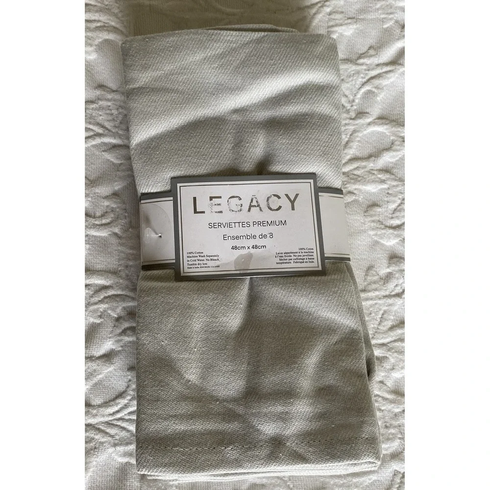 100% Cotton Legacy Premium Dinner Napkins Set of 8 19